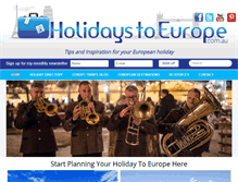 Tablet Screenshot of holidaystoeurope.com.au